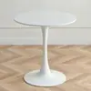 Mesa de negociação nórdica tulipa branca pequena mesa redonda simples mesa redonda sala de recepção mesa de chá com leite fabricantes de placas de rocha