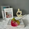 Flores Artificiales para Boda con Tacto Realista de Anturios Rojos, Blancos y Verdes, Decoración Suave Impresa en 3D para Arreglos Florales y Accesorios de Fotografía, Anturios Coloridos