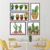 Venta al por mayor de fábrica punto de cruz nuevo Cactus planta fresca simple moderno sala de estar dormitorio nórdico diy decoración