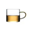 Xícara de Chá de Vidro Borossilicato Alto com Alça Taça de Vinho Copo de Anfitrião Transparente Kung Fu Copo Pequeno para Convidados Copo de Água Copo para Degustação de Chá