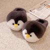 Novas Pantufas de Pinguim para Meninas, Pantufas de Algodão para Casa, Sapatos Fofos Familiares para Crianças, Sapatos Quentes de Inverno, Antiderrapantes Abrangentes