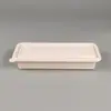 Caja de Almuerzo Desechable Biodegradable Ecológica de Maicena de Mancha Tira Larga Caja de Almuerzo Dieléctrica Caja de Almuerzo para Empanadillas Sushi