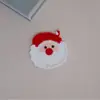Posavasos y portatarjetas de ganchillo hechos a mano para Navidad, colgantes portatarjetas de jengibre de ganchillo transfronterizos, accesorios de posavasos de cara sonriente de copo de nieve de hilo