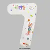 Balões de Folha de Alumínio Brancos com Número Impresso para Aniversário, Versão Americana de 32 polegadas, para Crianças e Bebês, Decoração de Primeiro Aniversário, Adereços para Fotos ao Ar Livre