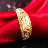 Kubo Color Arena Dorada Vietnamita Anillos de Oro para Pareja para Hombres y Mujeres, Anillos Chapados en Oro de 18K, Anillos Gruesos de Oro de Imitación Venta al por Mayor