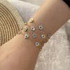 [Ice Meng] Pulsera de acero inoxidable con forma de ojo de gota de aceite y flor de estrella. Joyería transfronteriza europea y americana para B552.
