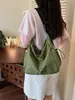 Bolsa de Lona Xadrez Transfronteiriça para Mulheres, Grande Capacidade, Nova Bolsa de Ombro Transversal Casual Primavera/Verão 2026, Bolsa Tote para Estudantes Universitários