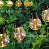 Luzes de camping luzes de corda solares lâmpada externa luzes penduradas atmosfera luzes de corda com lâmpada G50 retrô luzes decorativas LED cor