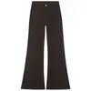 Jeans retro de tiro alto color café Maillard para mujer, nuevo estilo otoño 2026, adelgazantes, levanta glúteos, no se pegan a las piernas, pantalones acampanados