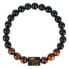 Ventas Directas de Fábrica en Stock Pulseras de Cuentas Redondas de los Doce Signos del Zodíaco Pulseras de Comercio Exterior Transfronterizo Pulseras de Cristal de Ojo de Tigre