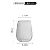 Taza de Café de Alto Borosilicato para Uso Doméstico, Elegante y Resistente a Altas Temperaturas, Taza para Americano Helado Latte, Vaso de Vidrio para Beber