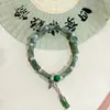Pulsera de Cerámica Jingdezhen Pulsera de Estilo Étnico Joyería de Círculo Único Pulsera de Cuentas con Hilo Elástico Hecho a Mano Fabricante Suministro