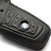 Adecuado para funda de llave de coche BMW nueva y vieja, piel de vaca auténtica, juego de control remoto con hoja, serie 4D5, serie X, comercio exterior, costura a mano