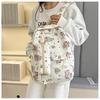 Mochila Escolar Capivara Estampada Fofa de Grande Capacidade Nylon Ultraleve para Alunos do Ensino Médio e Fundamental Mochila para Meninas Venda por Atacado