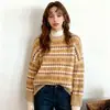 Suéter Coreano Nuevo Estilo Otoño e Invierno 2026 para Mujer, Patrón de Diamantes Suelto, Diseño Único, Estilo Casual Retro Perezoso