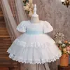 Fuente transfronteriza Ropa para niños Vestido de princesa Vestido para niñas Vestido para bebé el primer cumpleaños Falda de malla Vestido de graduación para niños pequeños