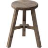 Runjia hogar taburete redondo hecho a mano americano muebles de madera maciza vintage taburete alto taburete de madera decorativo silla mesa para macetas