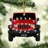 Enfeites de Natal Caminhão Entusiastas de Carros Festa de Natal Decorações Penduradas Motorista Decoração de Natal Pingente Acrílico Plano