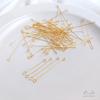 Acero de Titanio Color Dorado 14K Relleno Color Duradero Doble Extremo Aguja en Forma de 9 Chapada en Plata Pura Varilla de Conexión de Acero Inoxidable 18K Material para Pendientes DIY Joyería