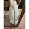 Foto Real 2026 Inverno Novo Veludo Plus Calças Casuais de Lã Perna Larga Cintura Alta Soltas Casuais Femininas 26711