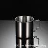 Copo de Água Externo em Aço Inoxidável 304 Multitamanho Copo de Acampamento de Metal Camada Única Alça Dobrável Caneca de Cerveja