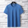 2025 Verão Novo Casual Wear Camiseta Esportiva Manga Curta Masculina Algodão Arenoso Linho Gola Redonda Respirável Top Masculino plus size