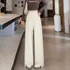 Calça Reta Plus Size Personalizada para Primavera e Outono com Fendas Laterais, Modelagem de Fábrica e Produção de Amostra, Atacado de Comércio Exterior Transfronteiriço