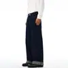 2026 Nuevos Jeans Vintage de Mezclilla Cruda con Borde Rojo 2023M para Hombres y Mujeres, Pantalones Casuales Rectos Sueltos de Moda