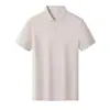 Camisa Polo para Hombre de Manga Corta Unisex Primavera/Verano Delgada Elástica Transpirable Cuello Camisero de Algodón Estilo Grupo de Negocios