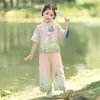 Conjunto de Dos Piezas para Niñas 2026 Nuevo Verano Infantil Súper Hada Estilo Chino Festival de Primavera Traje Tang Hanfu