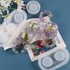Molde de silicona para portavelas cilíndrico de gota de cristal de resina epoxi DIY, portavelas de cemento y yeso, adornos de aromaterapia, herramientas de lijado