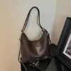 Bolso de mano retro minimalista de gran capacidad, bolso de hombro de color liso elegante y moderno para el trabajo y los desplazamientos, bolso único para el hombro