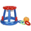 Venta al por mayor de fábrica soporte de baloncesto inflable de agua aro de tiro flotante para piscina soporte de voleibol juguetes acuáticos para niños