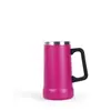 Taza con asa de acero inoxidable 304 transfronteriza de 24 oz, taza de cerveza brasileña de gran capacidad, taza de doble capa, termo para auto