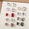Productos Terminados de Azúcar para Uñas, Decoraciones de Pedrería Apiladas, Cristales Rectangulares K9 de Alta Calidad Súper Brillantes para Uñas, Moño