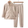 Conjunto de Roupas de Casa Outono e Inverno Infantil Roupa Quente Pai-Filho Calças Quentes Conjunto de Pijama de Flanela Adulto Vestidos de Mãe