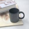 Taza de Cerámica con Flores Completas, Esmalte Negro Brillante, Comercio Exterior, Taza de Café de Oficina de Negocios de Gama Alta, Se Puede Vender al Por Mayor, Taza de Regalo Publicitaria Impresa