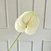 Flor Artificial de Anturio Rojo con Película 3D de Tallo Único con Tacto Realista para Decoración de Escena de Boda, Decoración del Hogar y Arreglos Florales