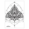 Adesivos de Tatuagem Temporária Impermeáveis para Peito Transfronteiriços, Adesivos de Tatuagem Gráfica Grande de Flor Original para Braço, Adesivos de Tatuagem Descartáveis, Adesivos de Tatuagem que Mudam de Temperatura