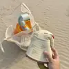 Bolsa de malla para la playa para actividades veraniegas junto al mar, bolsa de juguetes para niños, bolsa de natación de gran capacidad, bolsa de almacenamiento para herramientas para cavar en la arena para bebés