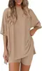 Comercio Exterior Transfronterizo Europeo y Americano En Stock Amazon Aliexpress Tk Moda Primavera y Verano Casual Suelto Ropa de Casa Conjunto de Shorts