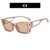 Gafas de Sol Ojo de Gato Huecas de Personalidad Europea y Americana 2023 Nuevas Gafas de Sol Retro Gafas de Sol de Moda para Mujer Celebridad de Internet Street Shot