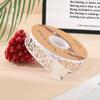Cinta de hilo bronceado termoestable de alta calidad de 2.5 cm Flor creativa hecha a mano en stock Cinta decorativa para caja de regalo
