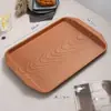 Bandeja para reposabrazos de Amazon Madera de Nogal Imitación Bandeja para Bocadillos, Café, Pasteles Bandeja de Arte del Té Bandeja de Té Bandeja de Almacenamiento para Juego de Té