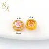 Contas Espaçadoras Coloridas Preservadas Banhadas a Ouro Zircônia Arco-Íris Cubo de Açúcar Acessórios de Joias Artesanais Versáteis para Colar Pulseira