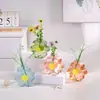 Vaso de Flores Colorido Criativo e Simples Vaso de Vidro Hidropônico Recipiente Transparente Colorido para Arranjo de Flores Decoração de Mesa Ornamento