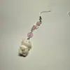 [Pingente de gato gordo] Bola de pelo fofa fofura gatinho desenho animado coração de menina pingente de bolsa chaveiro joia para pendurar