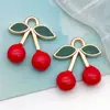 Pendientes Colgantes de Aleación Acrílica de Cereza de Cristal 3D para Hacer Manualidades Transfronterizos, Collares, Llaveros, Accesorios de Joyería