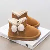 Botas de Nieve de Princesa para Niñas 2026 Nuevos Zapatos de Algodón Cálido con Felpa para Niños de Invierno Zapatos Cálidos de Suela Suave para Niñas para el Noreste