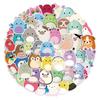 50 Adesivos Squishmallow decorativos para copo, bagagem, skate, caderno, papelaria, adesivos à prova d'água, atacado